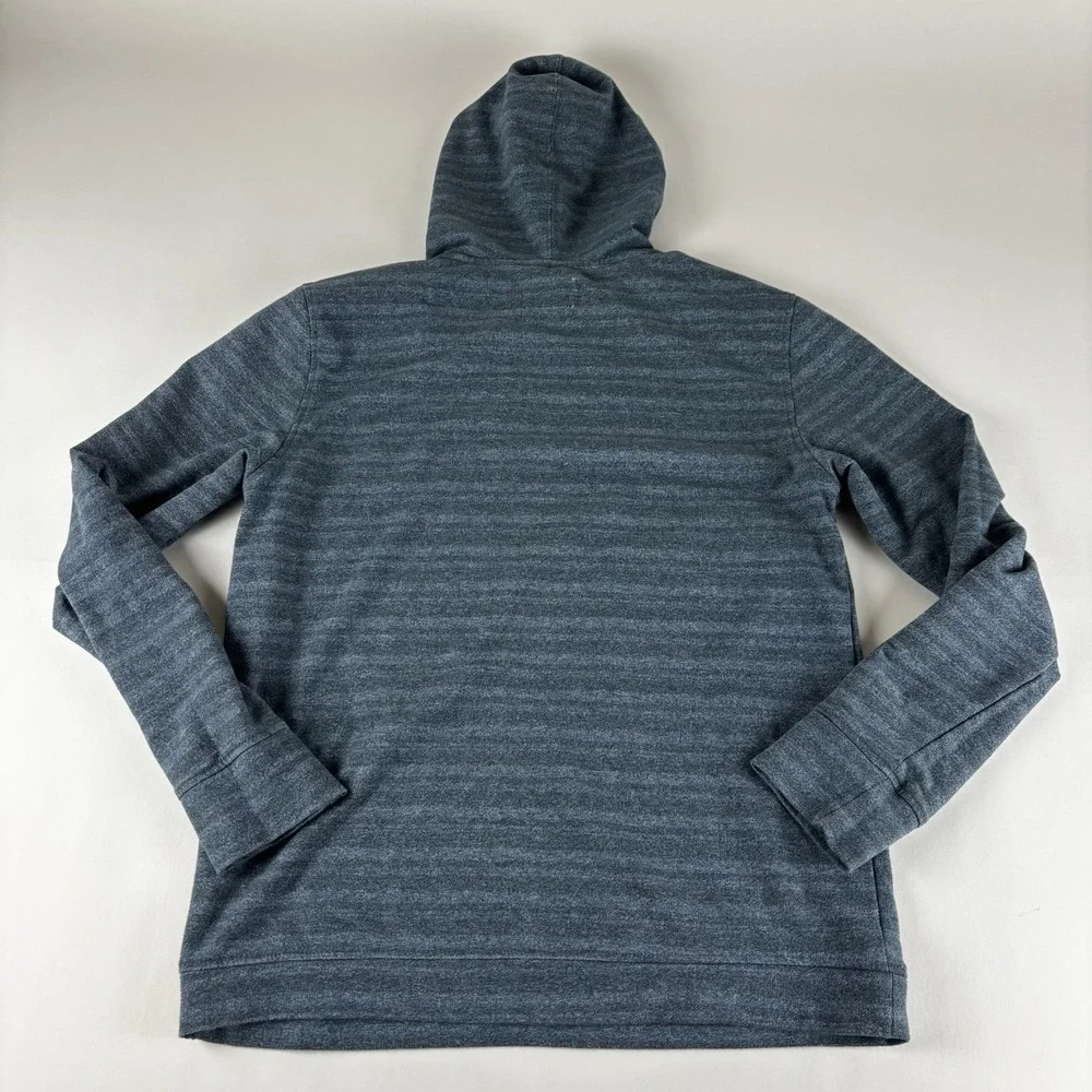 Linksoul Striped Hoodie Pullover Men‎ Small Blue White Cotton Blend Golf